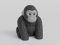 Gorilla Figure: Knitted Texture Design.