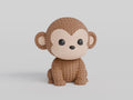 Monkey Figure: Knitted Texture Design.