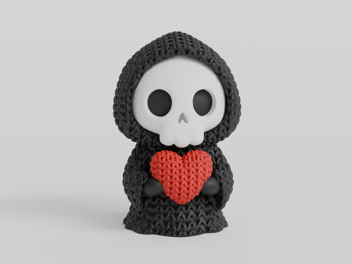 Grim Reaper with Heart: Knitted Texture Design