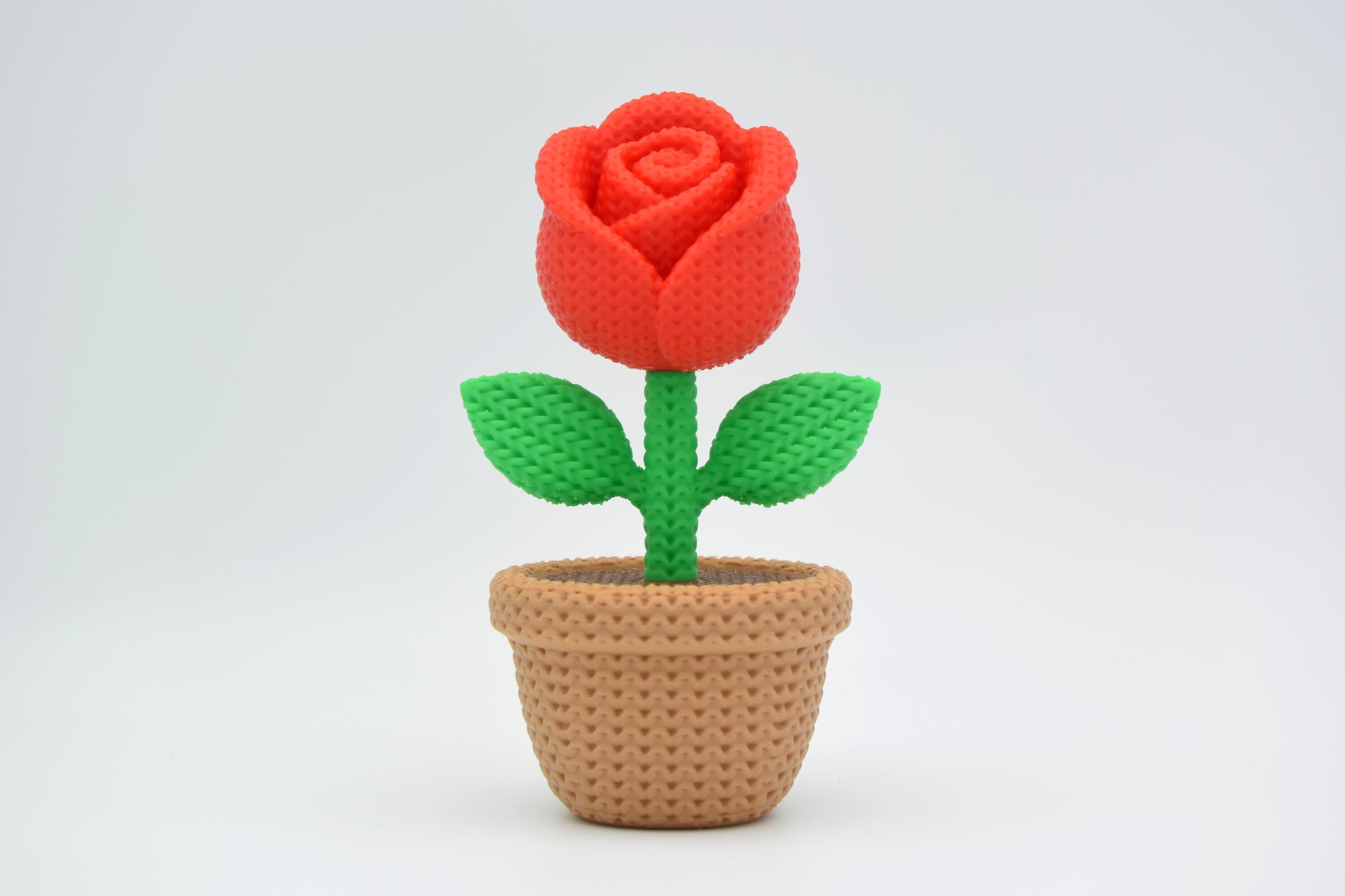Knitted Animal Figure with Heart.