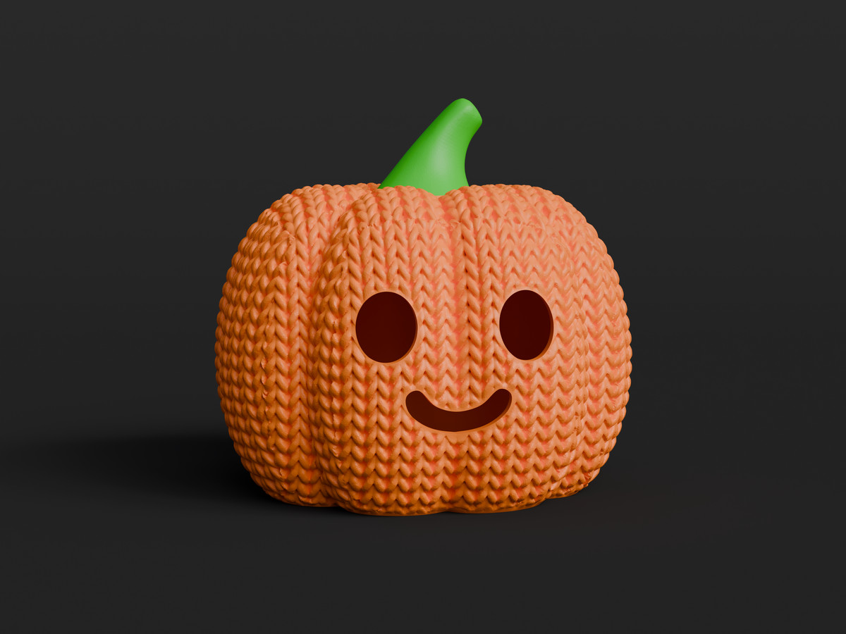 Jack O’Lantern Figure: Knitted Texture Design