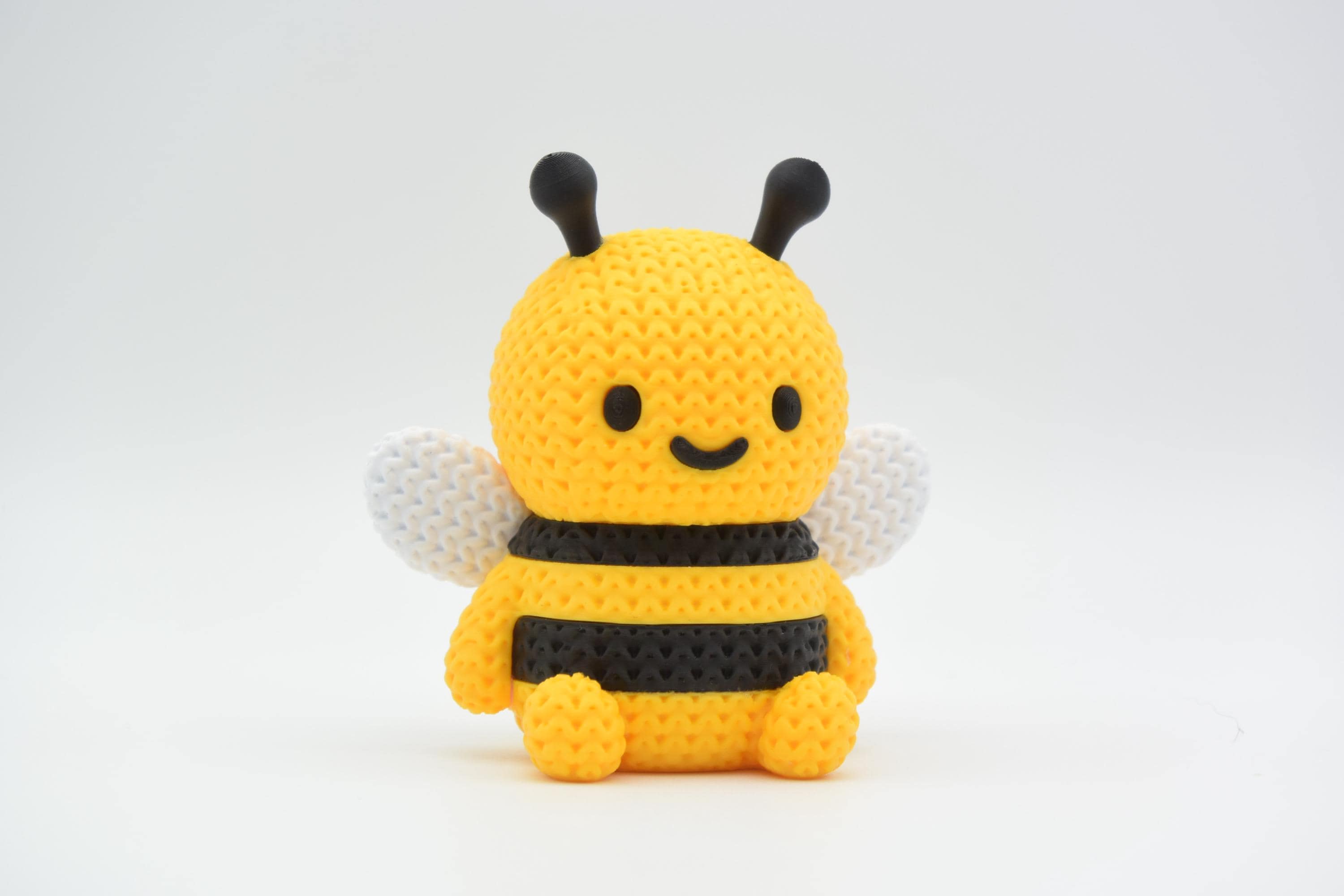 Bumble Bee Figure: Knitted Texture Design.