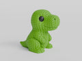 T-Rex Figure: Knitted Texture Design.