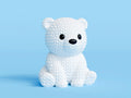 Polar Bear Figure: Knitted Texture Design.