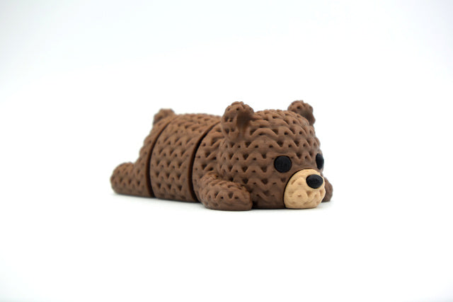 Articulating 3D Printed Animal Figure: Knitted Texture Design.