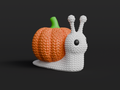 Snail with Pumpkin Figure: Knitted Texture Design