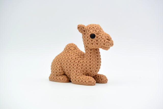 Camel Figure: Knitted Texture Design.