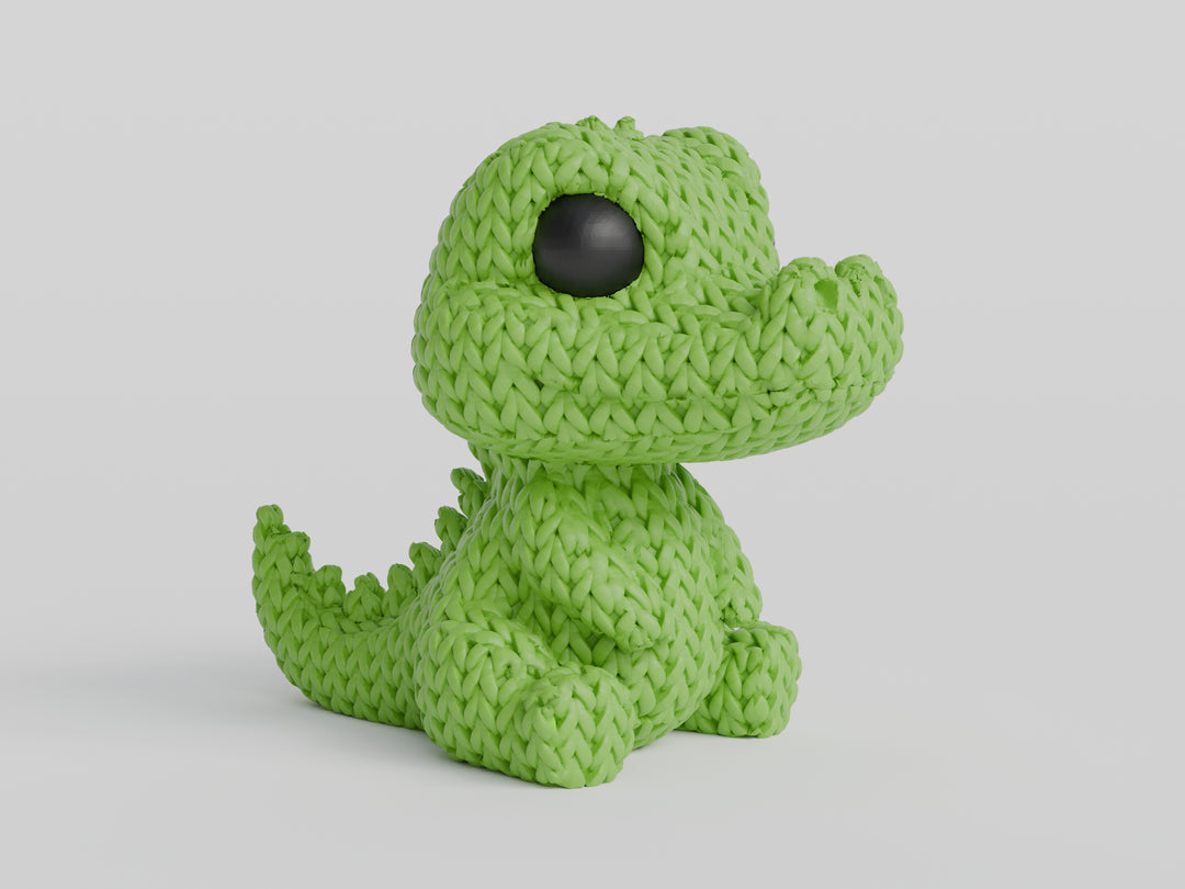 Crocodile Figure: Knitted Texture Design.