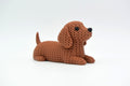 Dachshund Figure: Knitted Texture Design.