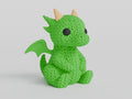 Dragon Figure: Knitted Texture Design.