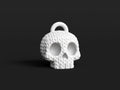 Skull Keyring Figure: Knitted Texture Design