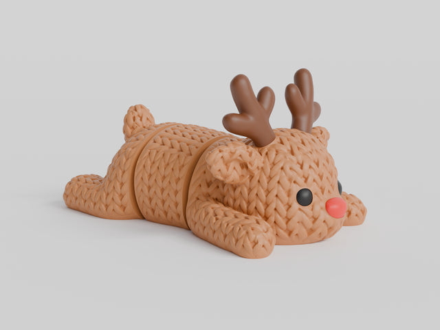 Articulating 3D Printed Animal Figure: Knitted Texture Design.