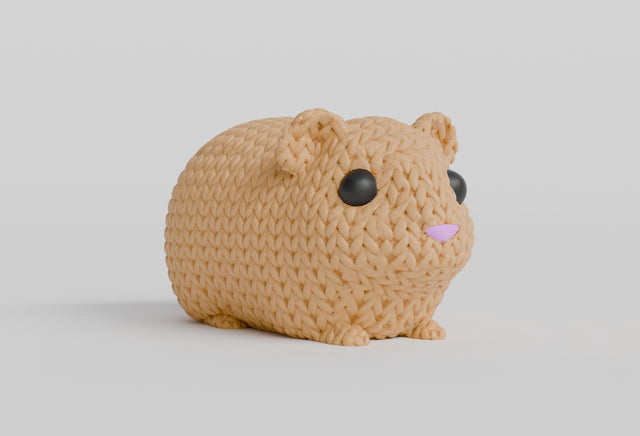 Guinea Pig Figure: Knitted Texture Design.