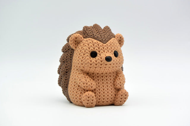 Hedgehog Figure: Knitted Texture Design.