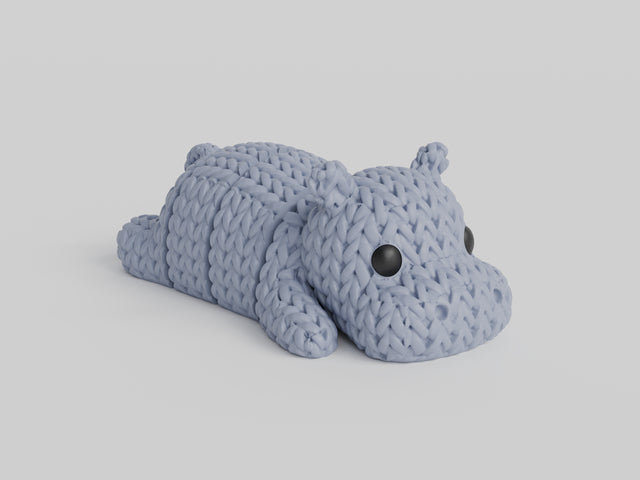 Articulating 3D Printed Animal Figure: Knitted Texture Design.