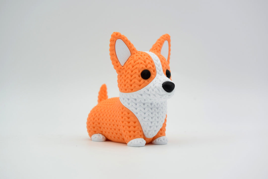 Corgi Figure: Knitted Texture Design.