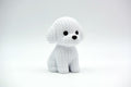 Bichon Frise Figure: Knitted Texture Design.