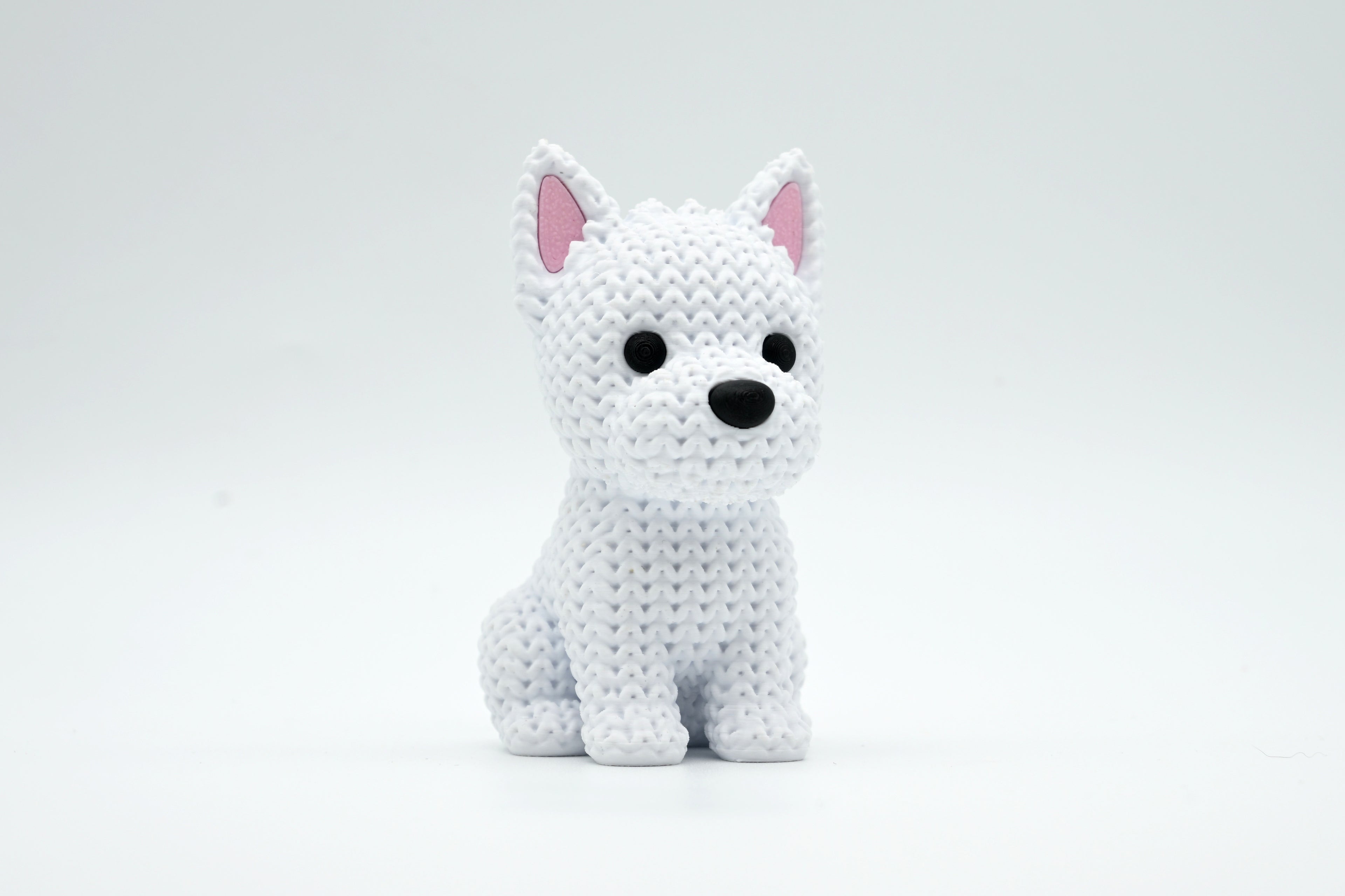 Westie Figure: Knitted Texture Design.