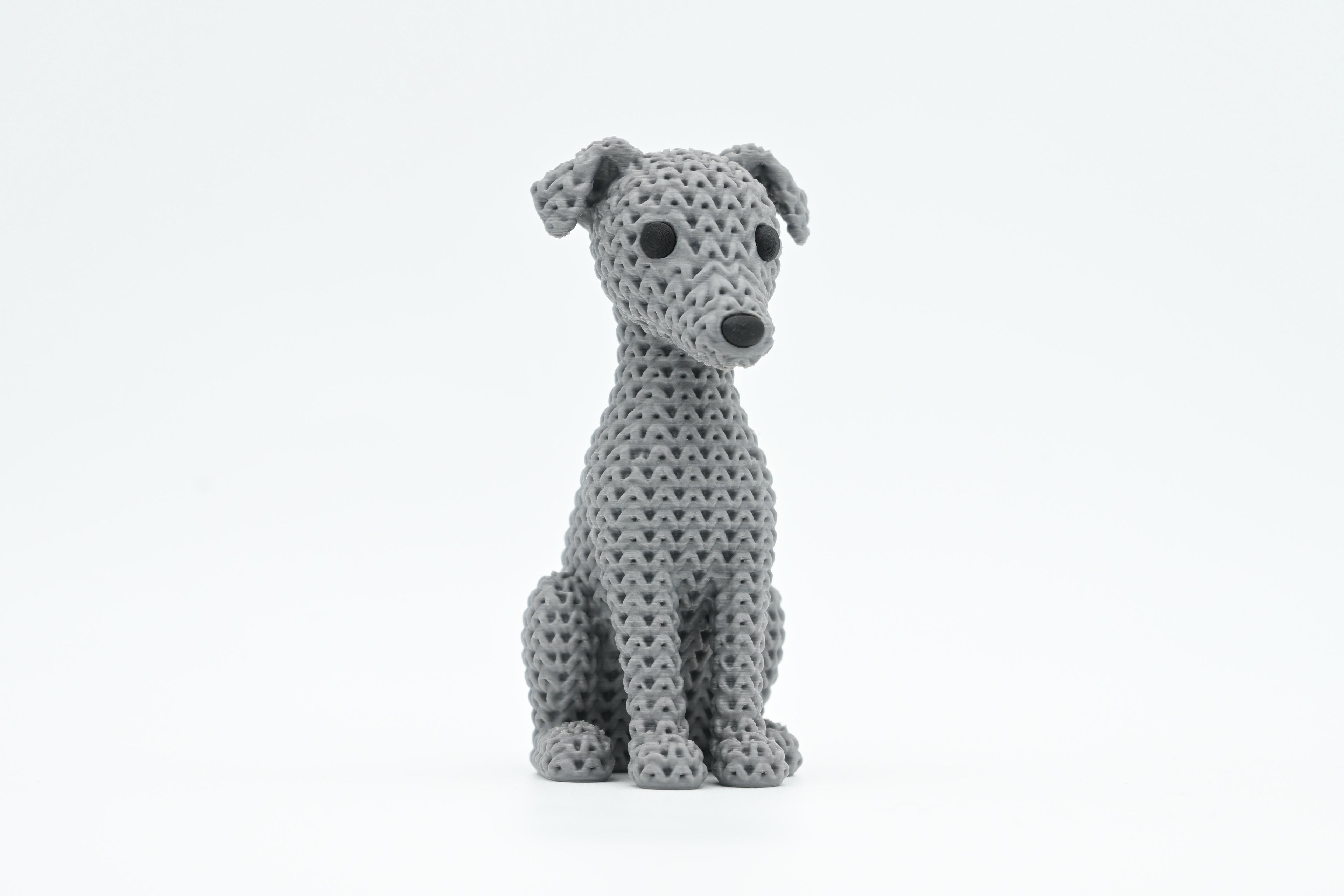 Greyhound Figure: Knitted Texture Design.
