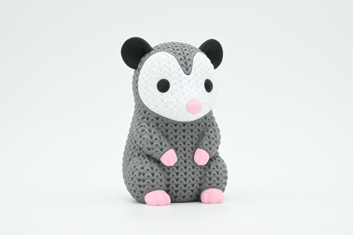 Opossum Figure: Knitted Texture Design