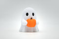 Ghost with Pumpkin Figure: Knitted Texture Design