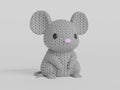Mouse Figure: Knitted Texture Design.