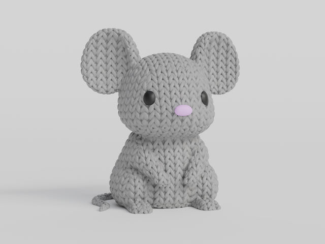 Mouse Figure: Knitted Texture Design.