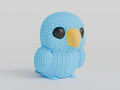 Parrot Figure: Knitted Texture Design.