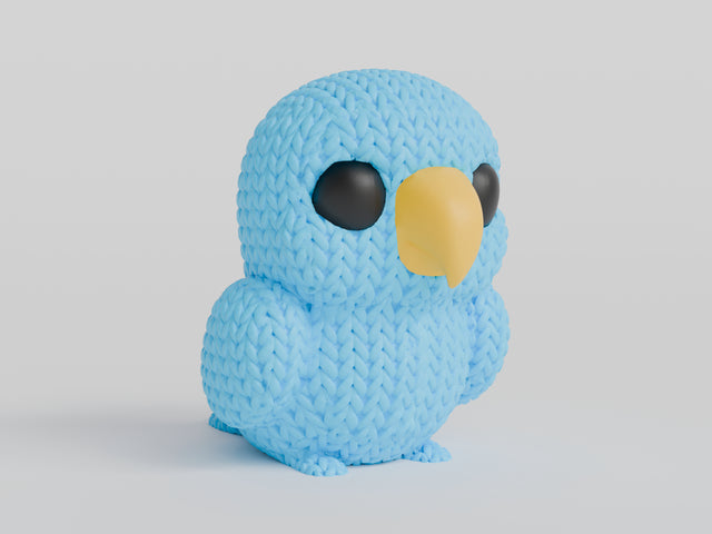 Parrot Figure: Knitted Texture Design.