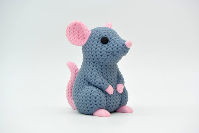 Rat Figure: Knitted Texture Design.