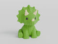 Triceratops Figure: Knitted Texture Design.