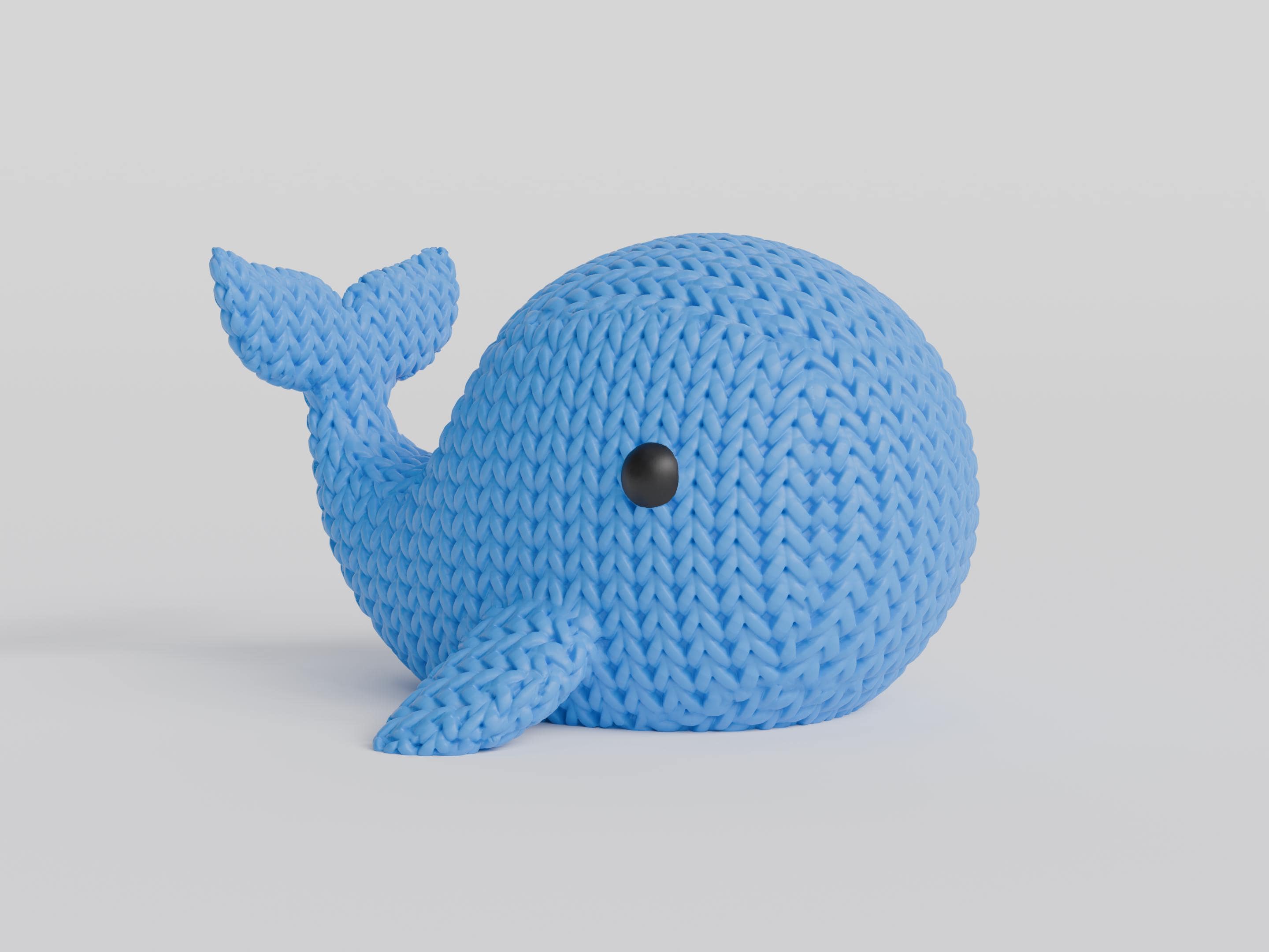 Whale Figure: Knitted Texture Design.