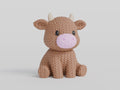 Cow Figure: Knitted Texture Design.