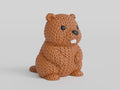Beaver Figure: Knitted Texture Design.
