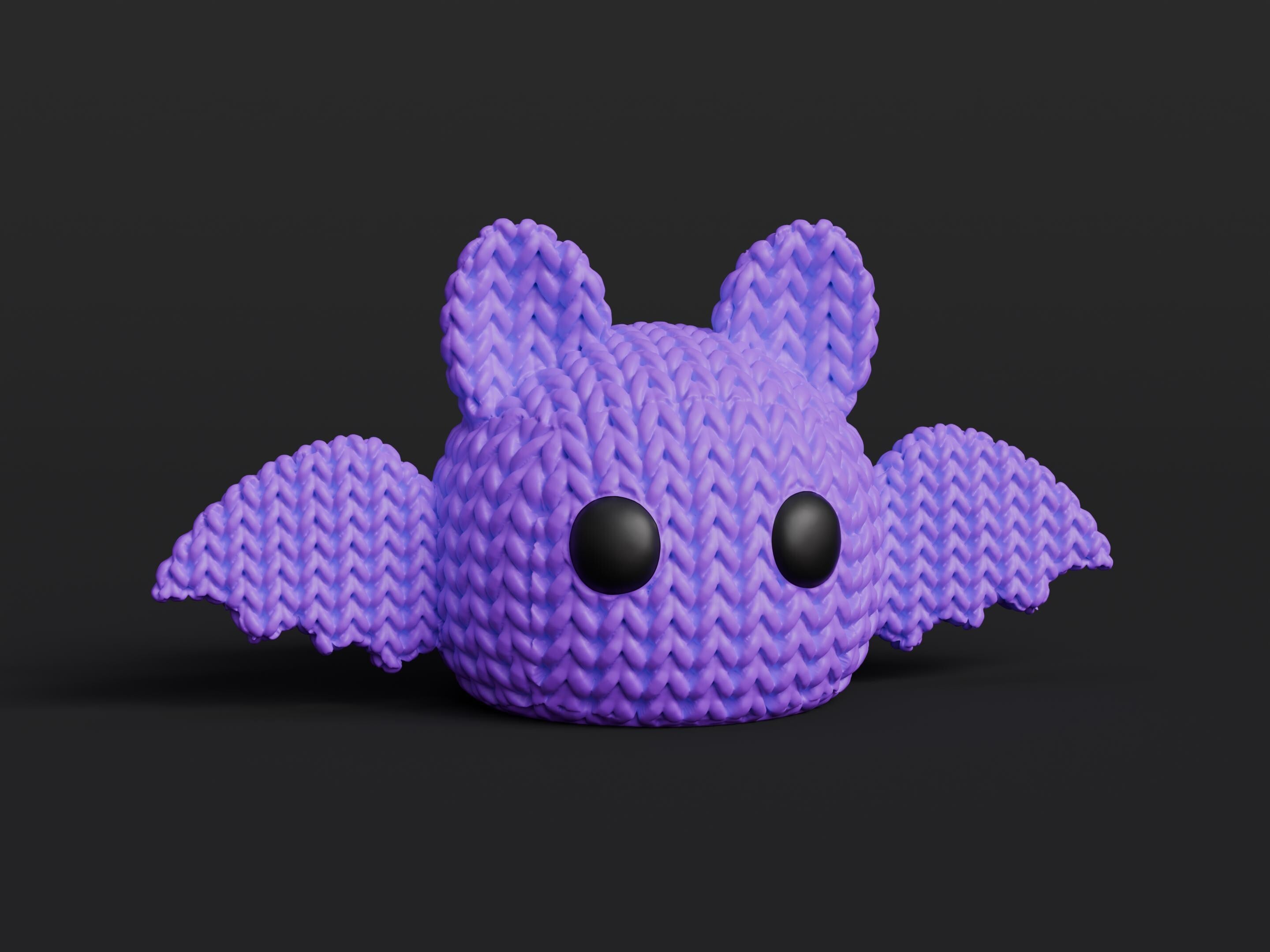 Bat Figure: Knitted Texture Design.