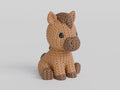 Horse Figure: Knitted Texture Design.
