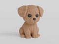 Dog Figure: Knitted Texture Design.