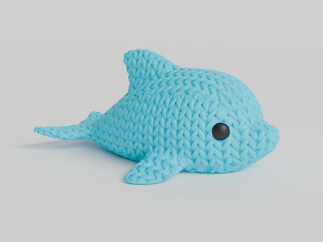 Dolphin Figure: Knitted Texture Design.
