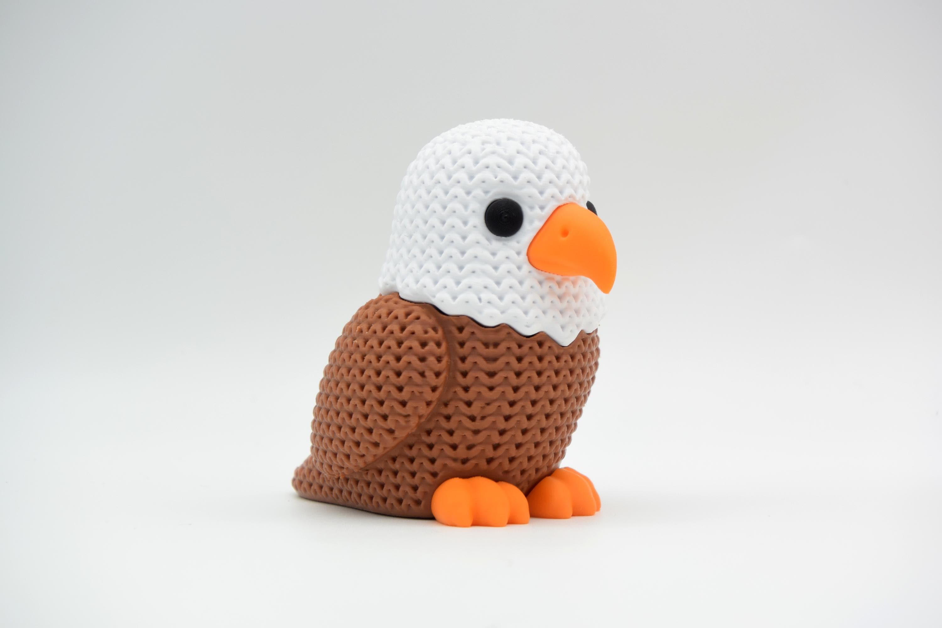 Eagle Figure: Knitted Texture Design.