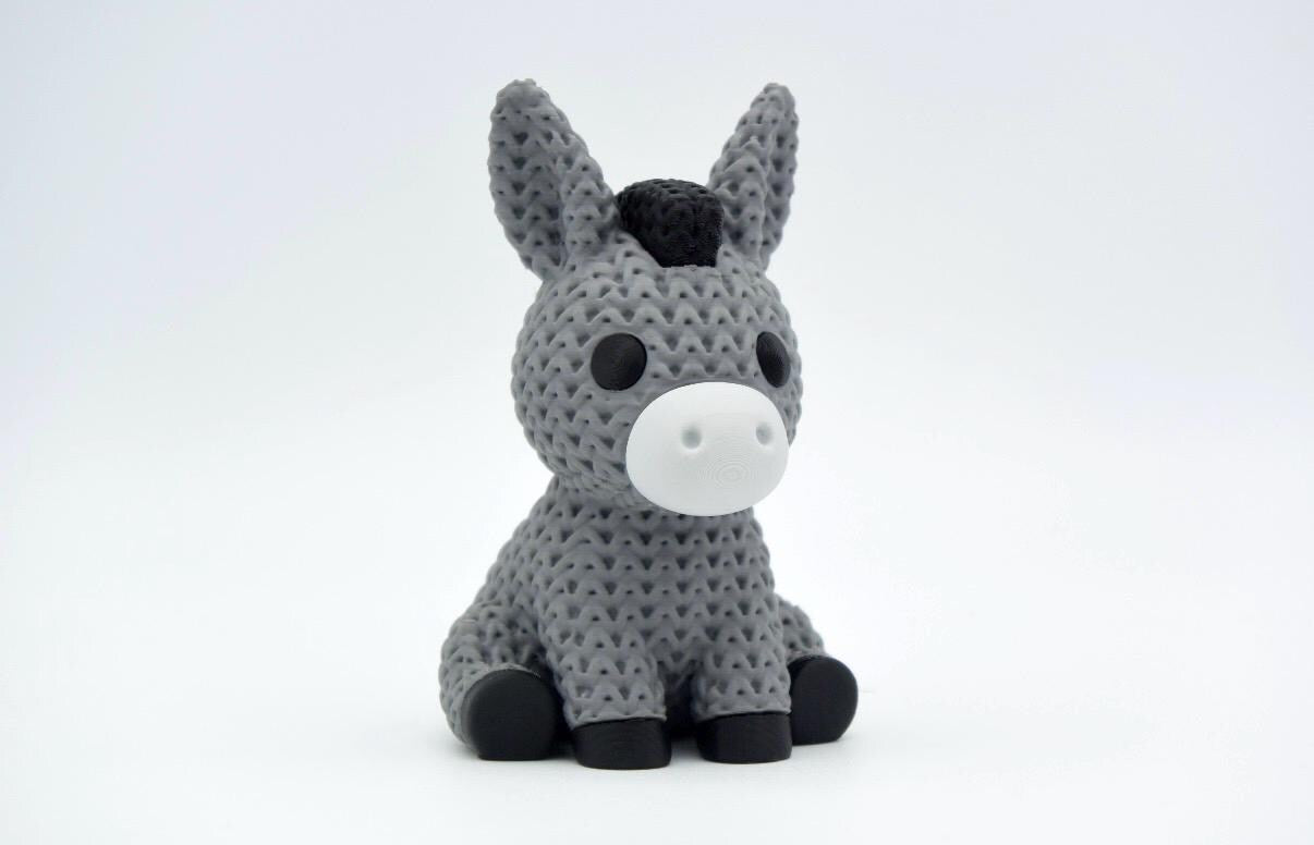 Donkey Figure: Knitted Texture Design.