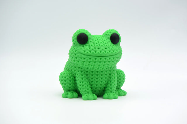 Frog Figure: Knitted Texture Design.