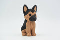 German Shepherd Figure: Knitted Texture Design.