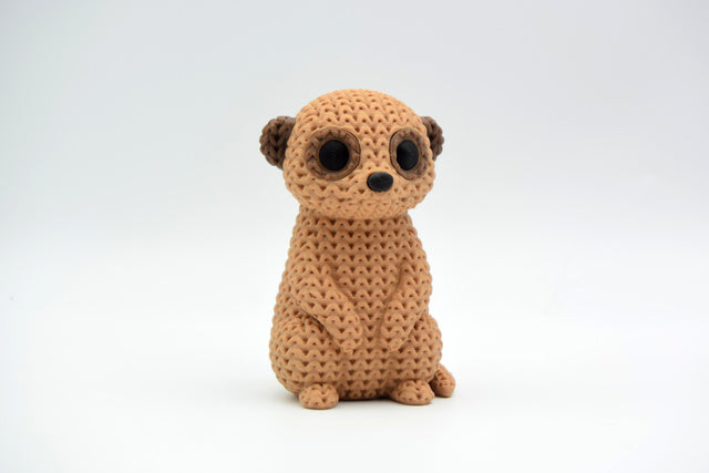 Meerkat Figure: Knitted Texture Design.