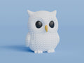 Owl Figure: Knitted Texture Design.