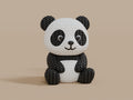 Panda Figure: Knitted Texture Design.