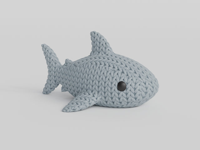 Shark Figure: Knitted Texture Design.