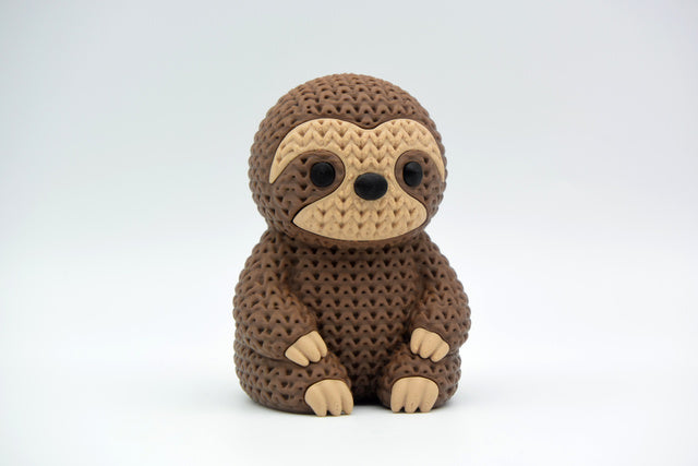 Sloth Figure: Knitted Texture Design.